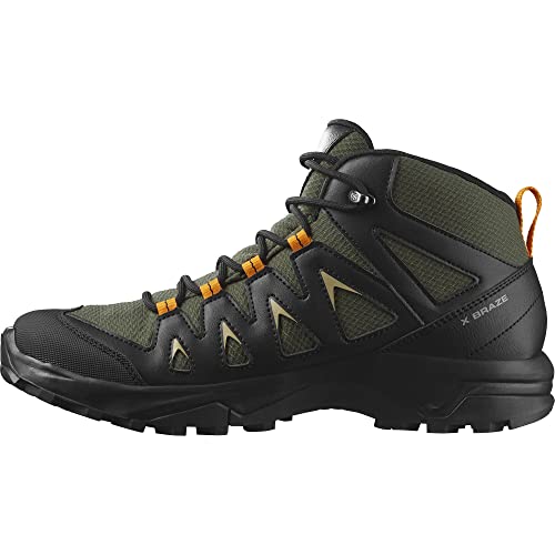 Salomon Herren X BRAZE MID Gore-TEX Hiking Shoe, Olive Night/Black/Gray Green, 40 EU