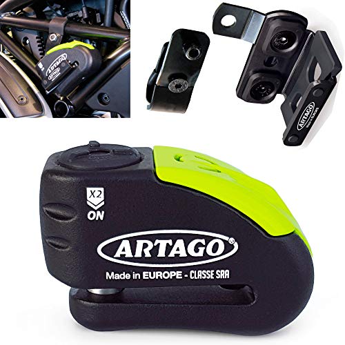 Artago 30X5 Anti-Diebstahl-Alarm, 120 dB, hohe Qualität und Halterung Ducati Monster, Diavel, SRA und Sold Secure Gold