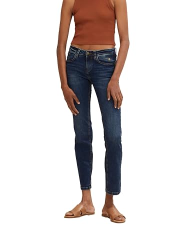 TOM TAILOR für Frauen Jeanshosen Alexa Straight Jeans mid Stone wash Denim, 33/32