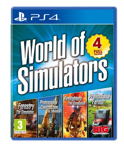 PS4 World of Simulators mit Berufsfeuerwehr & Baumaschinen& Landwirtschaft & Forstwirtschaft SimulatorNEUWARE