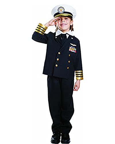 Dress Up America 496-T2 Kostüm Kinder-Navy-Admiral, Mehrfarbig, Größe 1-2 Jahre (Taille: 61-66, Höhe: 84-91 cm)