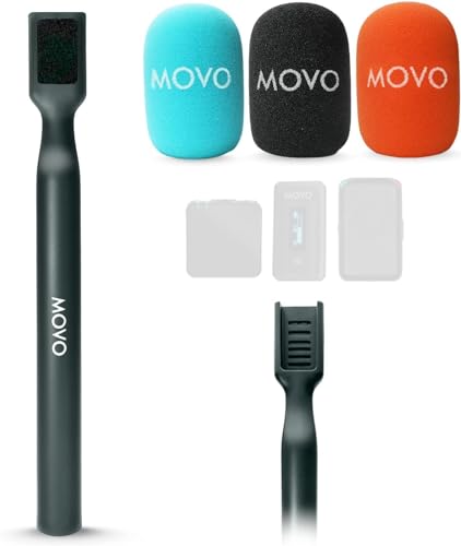 Movo WMX-HM Handmikrofonadapter für kabellose Mini- und WMX-2-Systeme – kompatibel mit DJI Mic, Rode Wireless GO, Hollyland Lark und mehr – Handheld Mic Mount