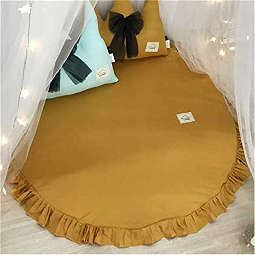 Nicole Knupfer Baby Krabbeldecke Spielteppich weicher runder Teppich gepolstert Plüsch Dekoration Kinderzimmer 120cm Durchmesser