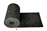 Gummimatte 1 cm Anti-Vibrationsmatte Antirutschmatte 150 x 60 x 1 cm, schwarz (Meterware) (Bautenschutzmatte Antivibrationsmatte Außenbereich Kofferraummatte Bodenschutzmatte Bodenbelag Gummi)