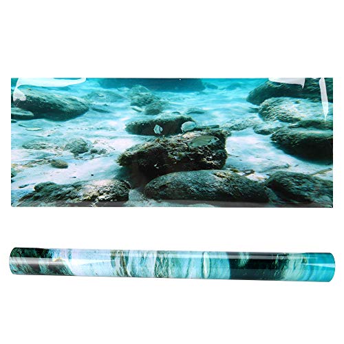 Liyeehao Aquarium Aufkleber PVC Aquarium Hintergrundaufkleber Meeresboden Rock Pattern Hintergrund Dekorationspapier Klebendes Dekorpapier Aquarium Dekoration Aquarium Poster Wasserdicht(91 * 50cm)