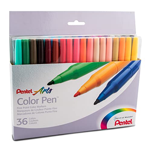 Pentel S360-36 Faserschreiber Colour Pen 36er Set sortiert