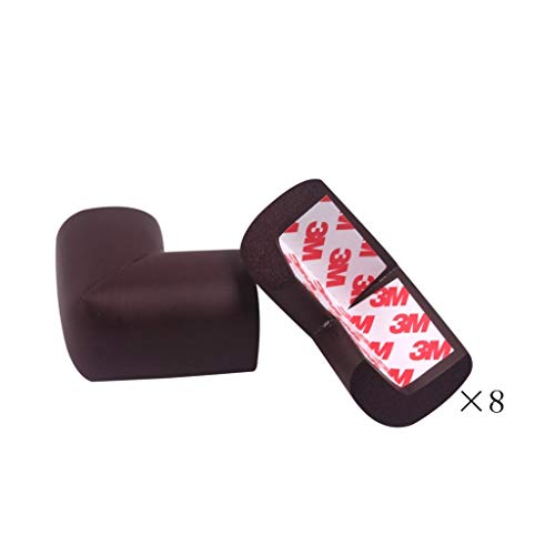 AnSafe Tischkantenschutz (16 Packungen), Schwammschaum Weich Und Sicher for Tisch- Und Stuhlecken (9 Farben) (Color : Brown, Size : 8 pack)