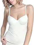 Sassa Damen BH-Shirt m. Einlage vorgeformt Unterhemd, Weiß (Elfenbein 00314), (Herstellergröße:90C)