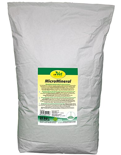 cdVet Naturprodukte MicroMineral Hund & Katze 25 kg - naturbelassene Mikronährstoffversorgung - Entlastung Entgiftungsorgane - Mineralstoffhaushalt - Stoffwechsel - Fell - Vitaminabsicherung -