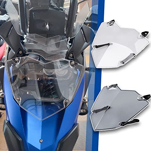 XX eCommerce Motorrad-Frontscheinwerferschutz, Verkleidungsabdeckung, Linsenschutz, Lampenschutz, kompatibel mit B-M-W R1200GS R-1200-GS LC R1250GS ADV Adventure 2013-2021 2015 2016 2017 2018(Klar)