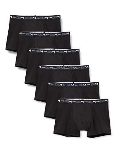 Dim Herren Coton Stretch Boxer X6 Badehose, Mehrfarbig (schwarz/schwarz + schwarz/schwarz 0 Hz), S (6er Pack)