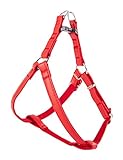 Dingo 93073 Hundegeschirr mit Kunststoffschnalle, einfach zu tragen, modernes und strapazierfähiges Kunstleder, handgefertigt, Rot