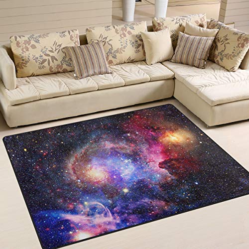 Use7 Universum Galaxy Nebula Space Star Area Teppich für Wohnzimmer Schlafzimmer 160 cm x 122 cm