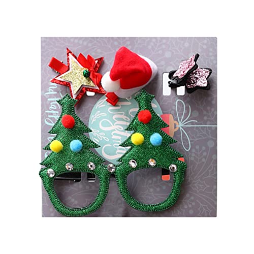 Weihnachtsschmuck Haarnadeln Haarnadel Gläser Weihnachtsgeschenke 5-teiliges Set Kindergeschenke Kleine Geschenke Nettes Design Exquisites dekoratives Zubehör JSs428 Haarnadel (Color : D, Size : Tai