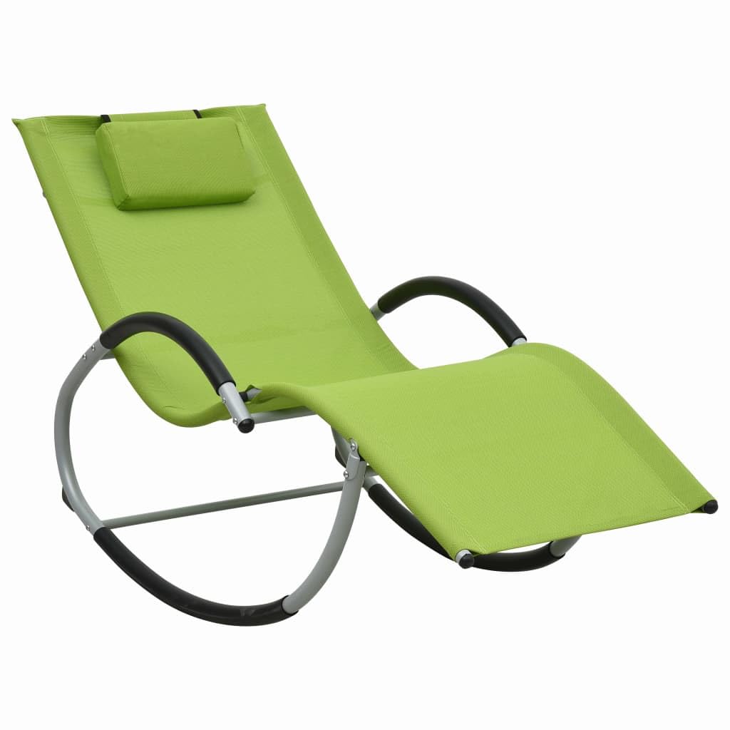 Youuihom Stühle für die Terrasse Patio Gartenstühle Patio-Stuhl Sonnenliege mit Auflage Grün Textilene Geeignet für Terrasse, Rasen, Veranda, Garten, Hinterhof