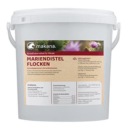 Makana Mariendistel Flocken - Eimer, 1er Pack (1 x 5 kg)