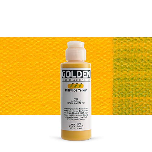 Golden-Fluid Acrylfarbe -119ml (4oz) -Diarylide Gelb