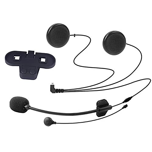 FreedConn Mikrofon + Kopfhörer Headset & Clip-Set Zubehör für T-COMVB und T-COMSC TMAX-Serie Motorradhelm Bluetooth-Gegensprechanlage Motorrad-Gegensprechanlage (Version vor 2021,8Pin)