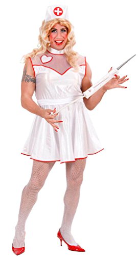 Karneval-Klamotten Krankenschwester Kostüm Herren Männer Männerballett Karneval Junggesellenabschied Travestie Herrenkostüm Größe 54