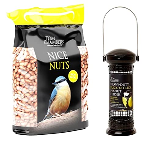 Tom Chambers Nice Nuts (1 kg) & Tom Chambers Flick 'n' Click Erdnuss-Futterspender