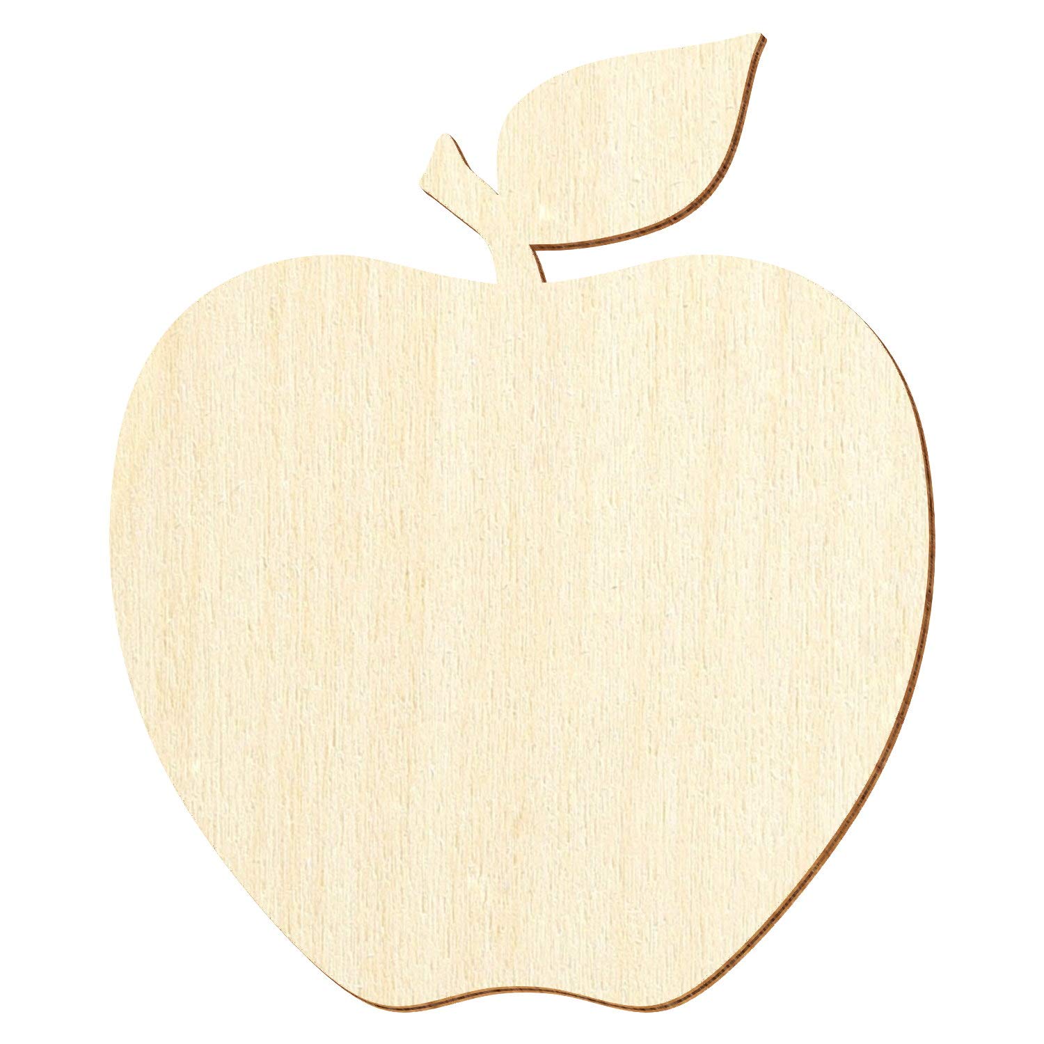 Holz Apfel - Deko Zuschnitte Größenauswahl, Größe:5cm, Pack mit:100 Stück