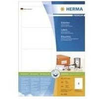 HERMA Premium - Permanent selbstklebende, matte laminierte Papieretiketten - weiß - 97 x 67,7 mm - 800 Etikett(en) (100 Bogen x 8) (4280)