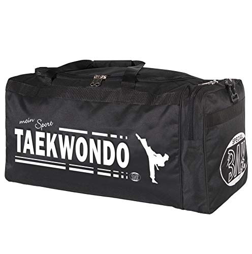 BAY® XL Sporttasche Mein Sport Taekwondo, TKD, Tae Kwon Do, Taekwon Do, Tasche, Trainingstasche, Taschen Bag, schwarz, 70 x 32 x 30 cm Motiv