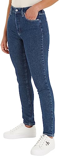 Calvin Klein Jeans Damen High Rise Skinny Hose, Denim Medium, 31W / 34L