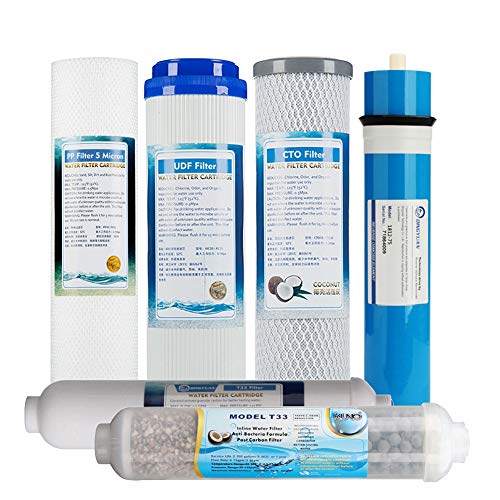 10" Umkehrosmose Wasserfilter Ersatz Set für 6-stufige Umkehrosmose-Systeme(1-6 Stufe)