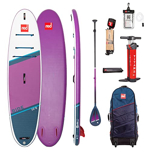 Red Paddle Co 3,5 m (10 Fuß6 Zoll) Ride Purple Hybrid Tough Paket Paddle Board, violett, 10'6"