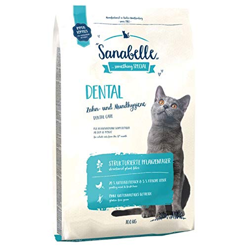 Sanabelle Dental Balanced und Glutenfrei Adult Dry Cat Food 10 kg Unterstützt Mundhygiene, Zahnreinigung und Zahnpflege