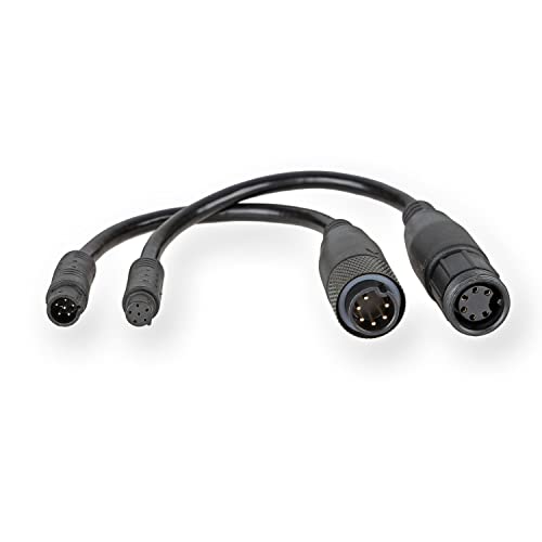 Carmedien Mini 6-Pin 7mm Adapterkabel Set für Waeco/Dometic Systemkabel mit 6Pin Schraubanschluss Anschluss Adapter Rückfahrkamera