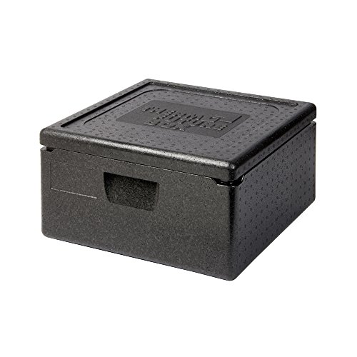Thermo Future Box Pizzabox Family, Thermobox, EPP (expandiertes Polypropylen), schwarz innen 420 x 420 x 197 mm