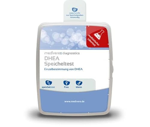 medivere DHEA Speicheltest - Laborchemische Analyse zur Einzelbestimmung von DHEA - Hormontest für Frauen und Männer - Ihr einfacher und präziser Stoffwechseltest für zu Hause