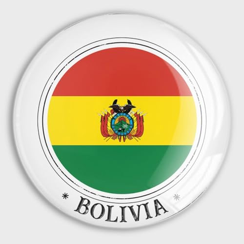 Evans1nism Bolivien-Flaggenmagnete, Kühlschrank-Glas, niedliche Magnete, Gedenkmagnet, Nationalstolz, schöne Whiteboard-Tafelmagnete für Büro und Küche, 4 Stück