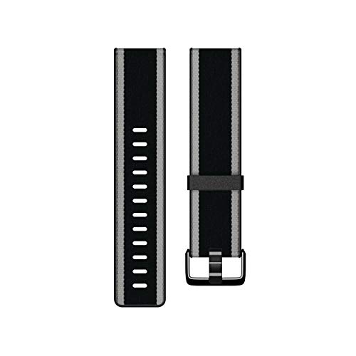 Fitbit Versa Lite Gewebe-Hybrid-Armbänder, Schwarz/Grau, G