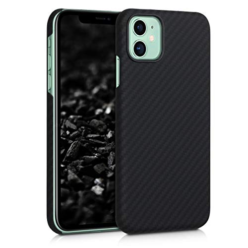 kalibri Hülle kompatibel mit Apple iPhone 11 - Aramid Handy Schutzhülle - Cover Case Handyhülle Schwarz matt