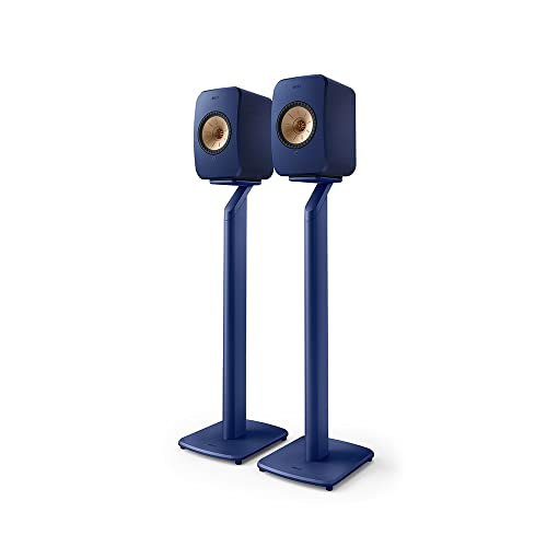 KEF LSX & LSX II S1 Bodenständer Blau Paar, Lautsprecherständer | aus Aluminium | integriertes Kabelmanagement | Tips