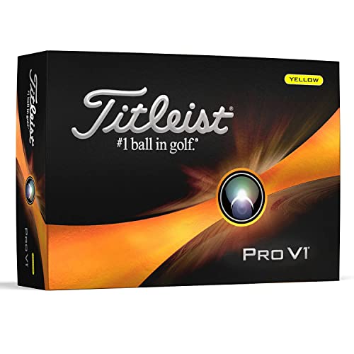 Titleist Pro V1 Golf, Erwachsene, Unisex, Gelb, 12 Kugeln