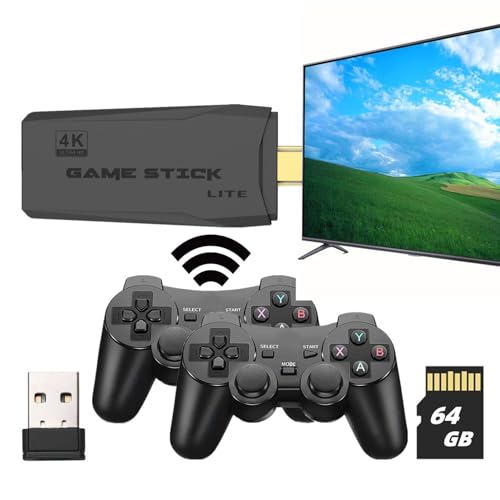 HLF 2.4G Mini-Spielstick Wireless-Controller-Gamepad Familienspiel HDMI-Ausgang 18500 kostenlose Spiele mehrere Simulatoren Spiele können archiviert/durchsucht/gesammelt Werden