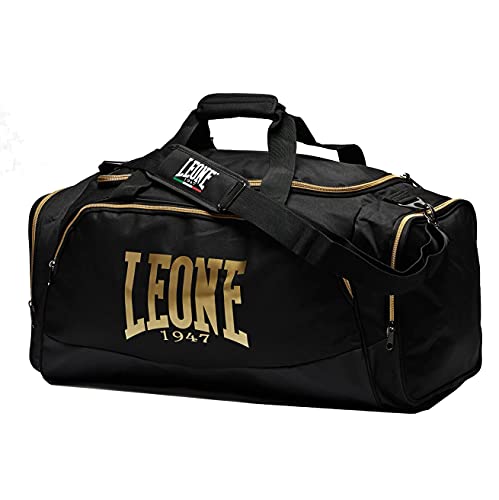 Leone 1947 Sporttasche Pro Bag Schwarz/Gold - Große Trainingstasche Gym Tasche für Kampfsport Fitness Boxen Muay Thai Fitness