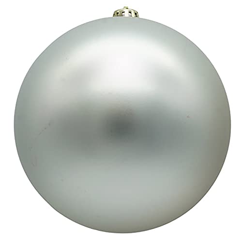XXL Weihnachtskugeln groß für den Außenbereich, frostsicher und wetterfest 20 oder 30 cm (Ø 30 cm, Silber matt)