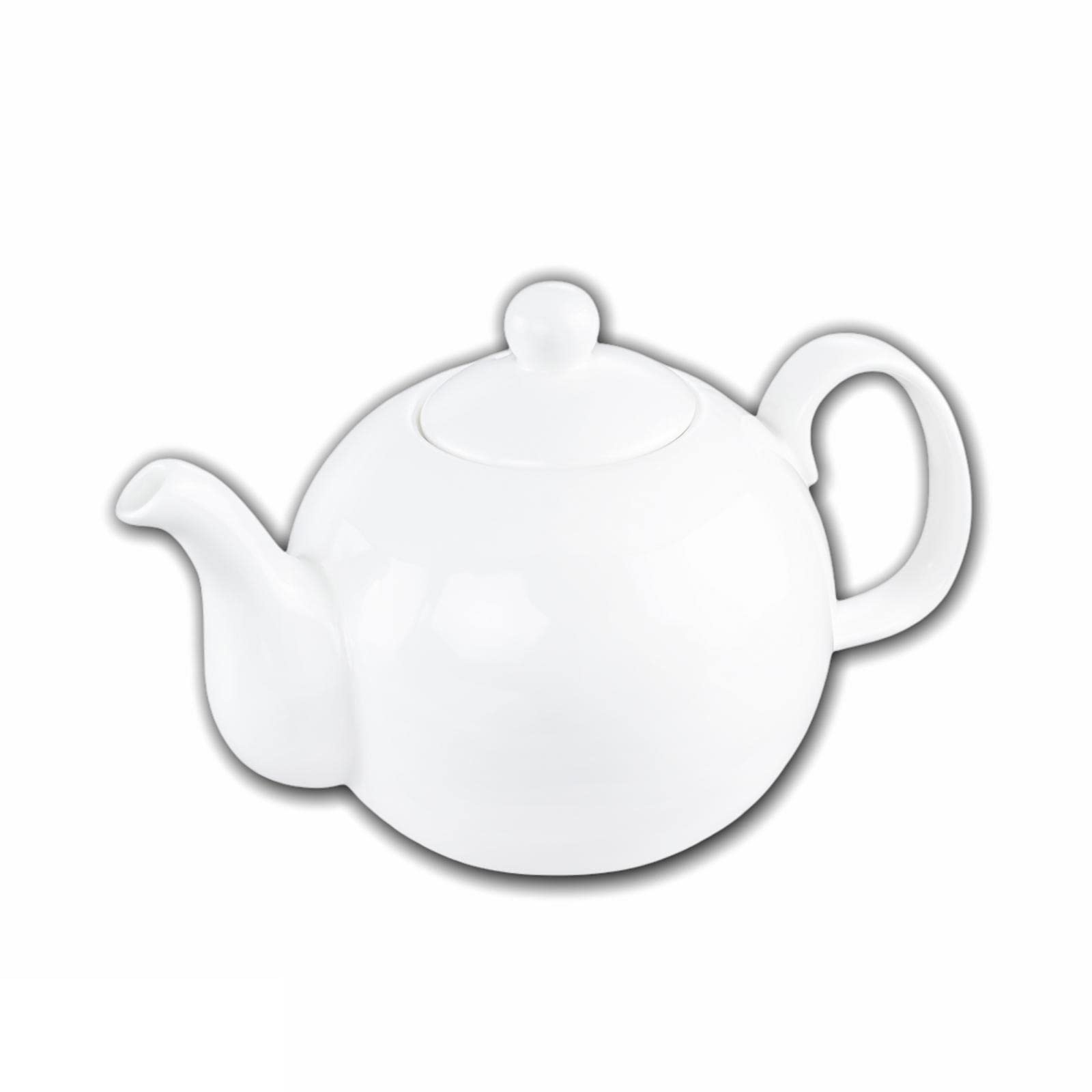 Wilmax | OLIVIA Teekanne | Porzellan-Teekanne | Fassungsvermögen: 500 ml | Kleine Teekanne | Kanne für Kaffee und Tee | Für die Mikrowelle | Für das Zuhause | Geschenkidee | Weiß