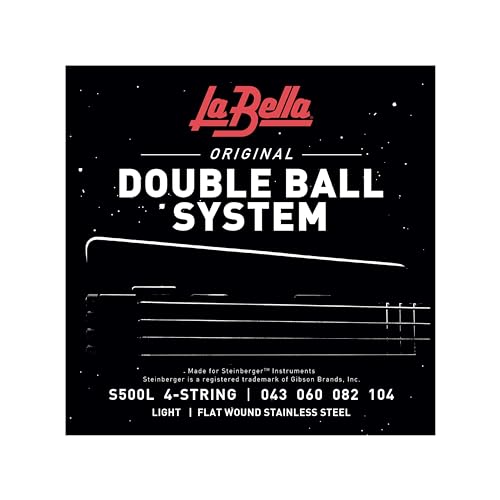 La Bella Strings »DOUBLE BALL SYSTEM - S500L FLATWOUND - E-BASS« Saiten für E-Bass - Stainless Steel - Light: 043-104