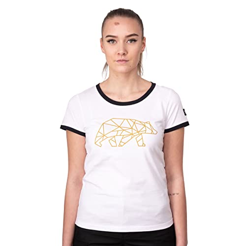 FORSBERG Damen T-Shirt mit Brustlogo Finja, Farbe:weiß/Bronze, Größe:M