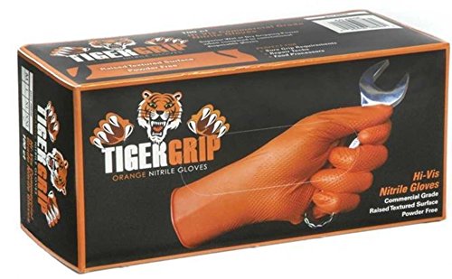 Tiger Grip Orange Nitril Handschuhe - X Large - 2 Boxen/180 Handschuhe