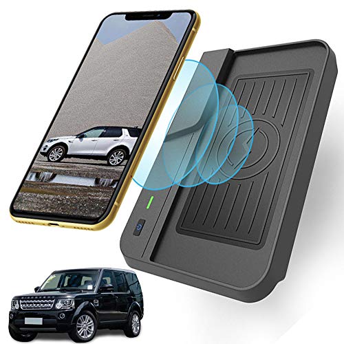 Braveking1 Kabelloses Ladegerät Auto 10W Qi Wireless Charger Schnell-3-Spulen-ladegerät für Land Rover Discovery Sport 2020 2019 2018 2017 2016 2015 Center Console-Zubehörfeld für iPhone Samsung