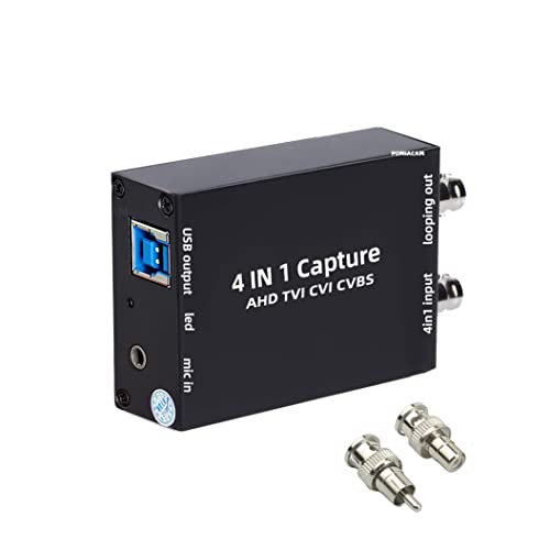 BNC auf USB Capture Card USB 3.0 Video und Audio Capture Device, Video Converter, Plug'n Go, bis zu 60 fps, kompatibel mit Allen Systemen und Apps (kein Treiber erforderlich)