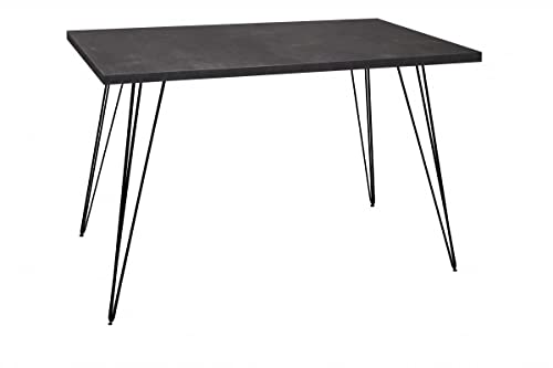 Esstisch schwarz matt 140x90 cm Big System Draht-72-A 140x90 starr Tisch