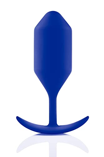 b-Vibe - The Snug Plug 4 – Marineblau – 257 Gramm Analplug mit ausgestelltem Sockel und gewichteten Kugeln